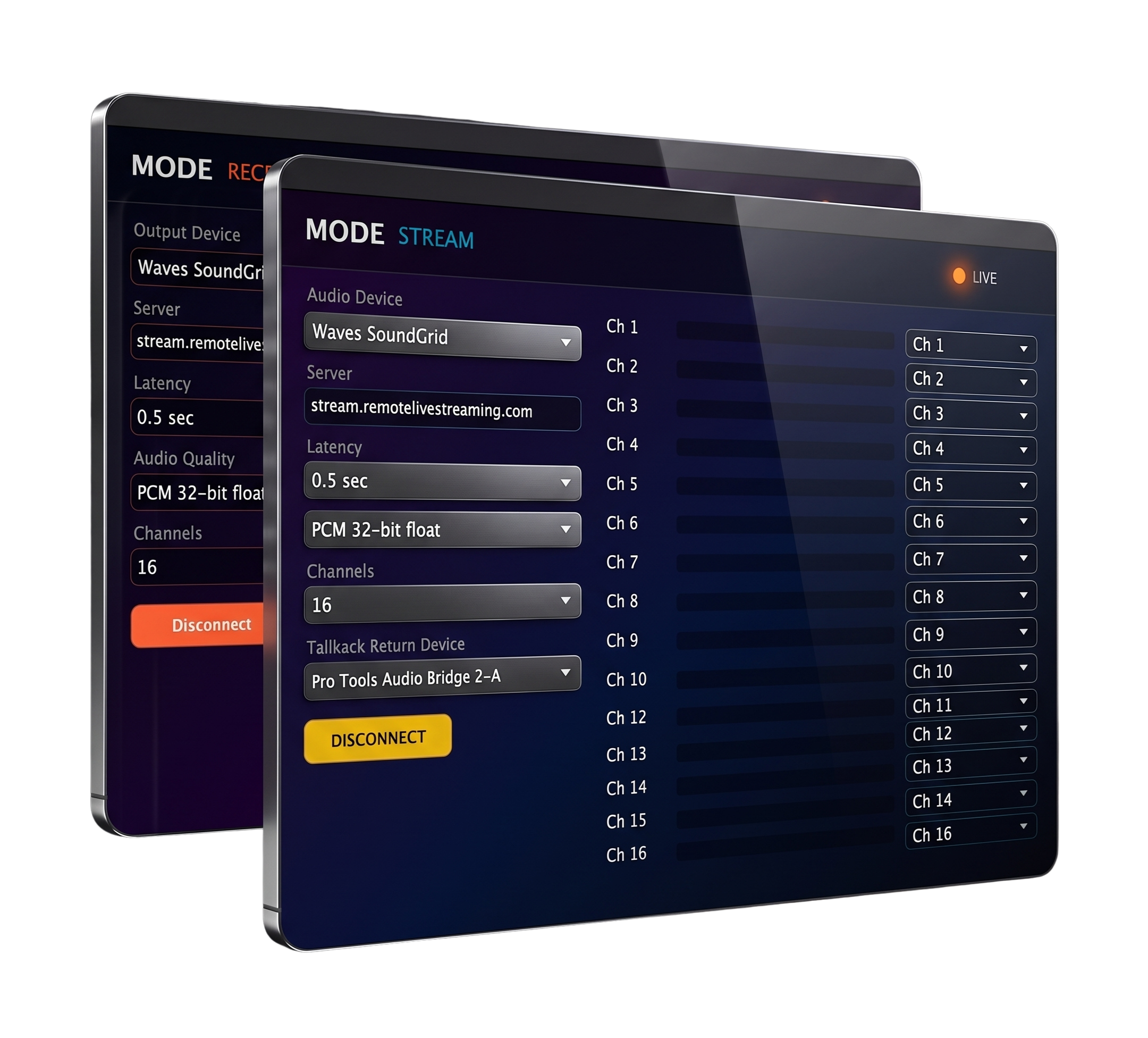 MODE Connect Floating Interfaces